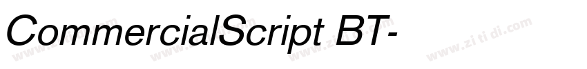 CommercialScript BT字体转换